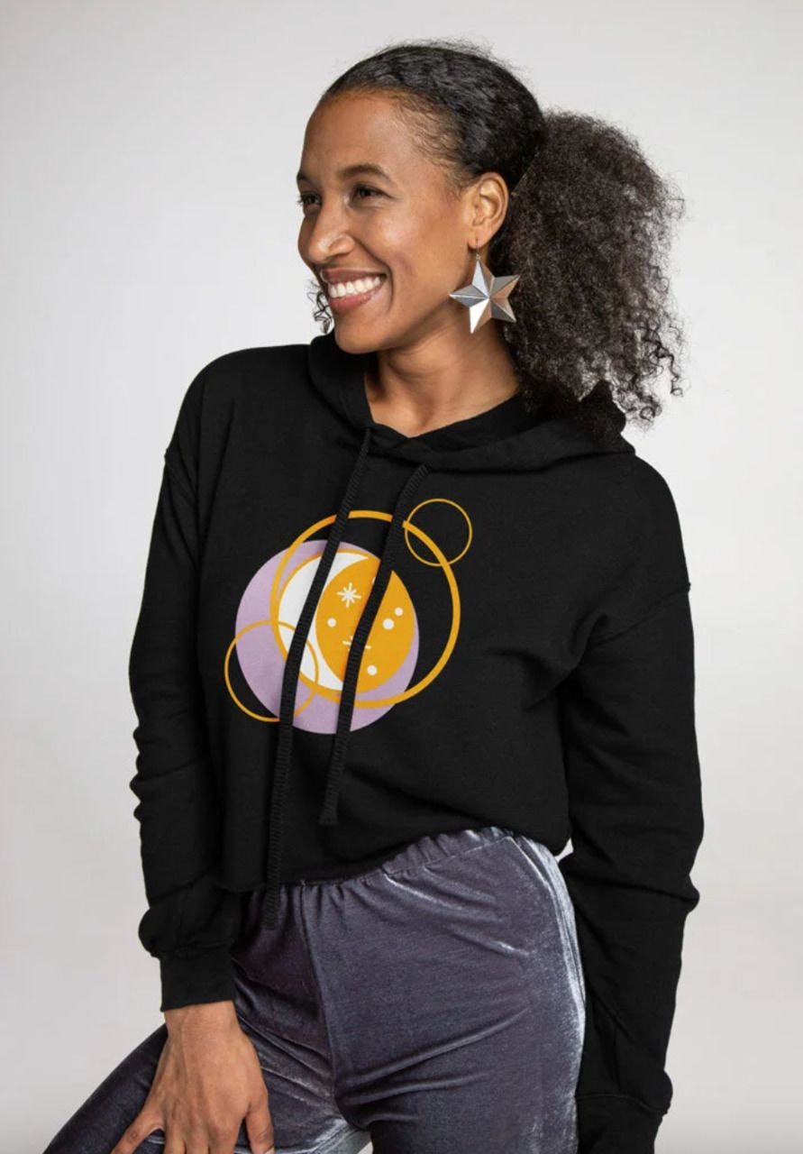 custom printed black hoodie